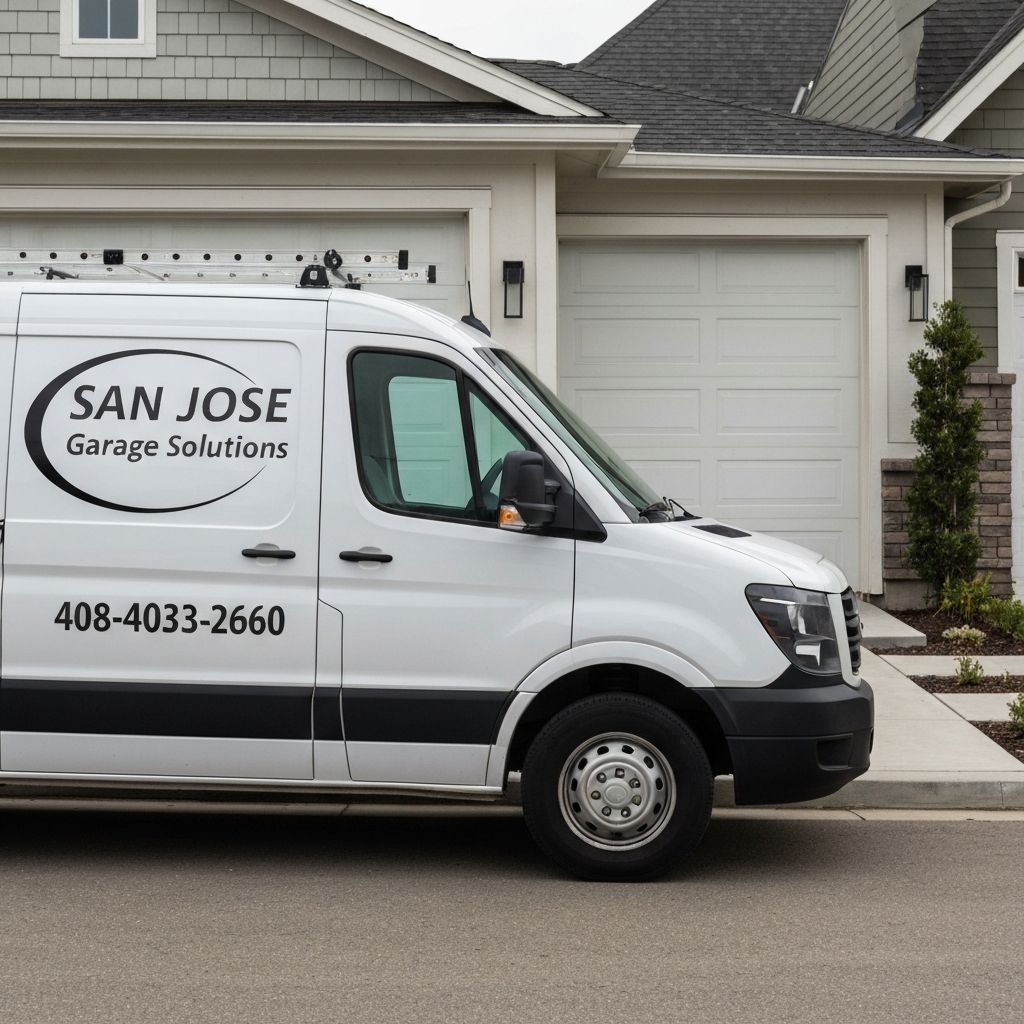 San Jose Garage Solutions service vehicle ready for garage door repair